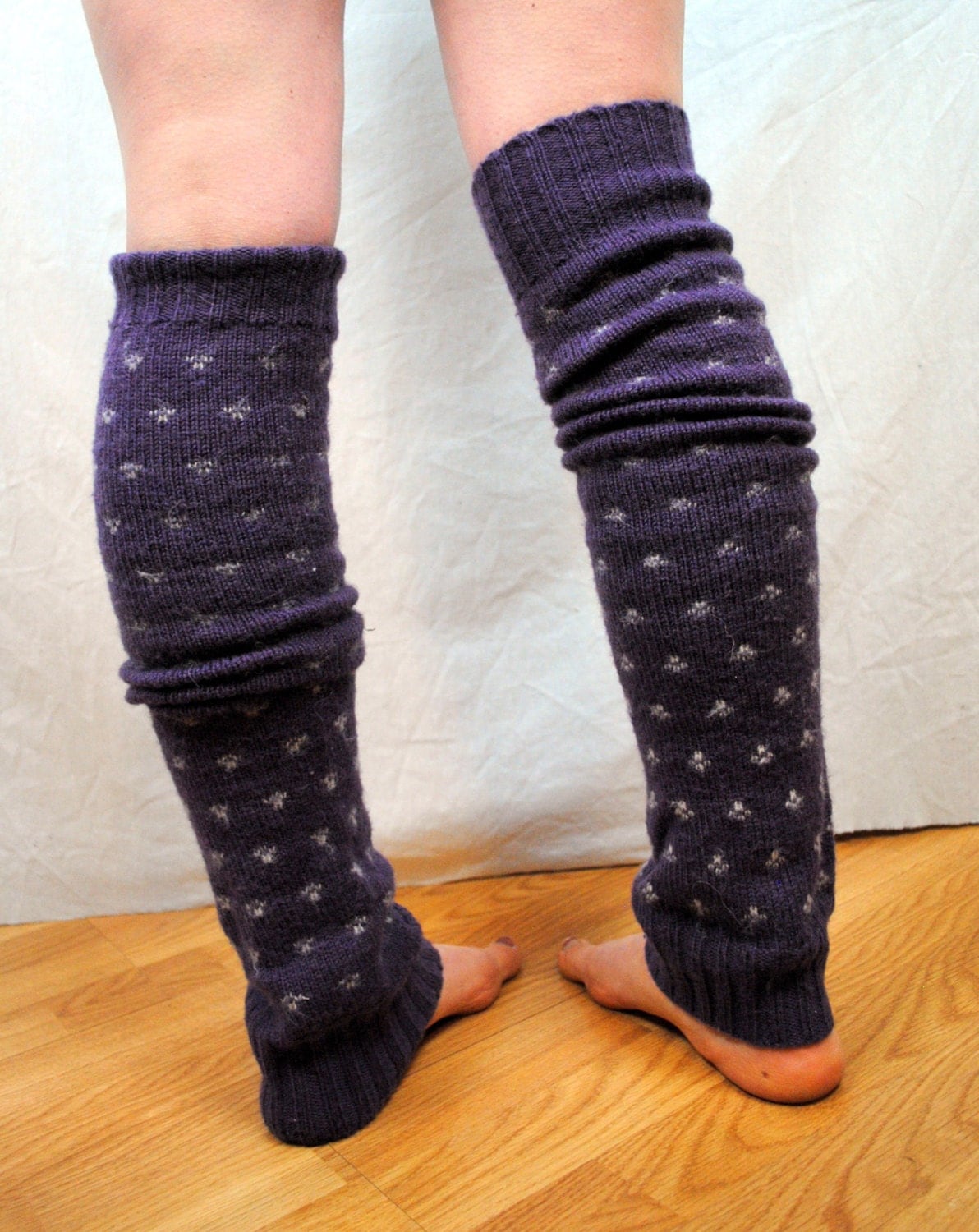 Vintage 80s Purple Knit Leg Warmers By Rogueretro On Etsy