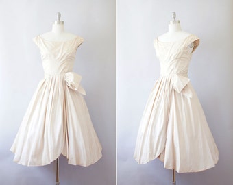 1950s silk party dress / vintage 50s Ceil Chapman style dress ...