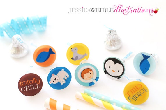 Eskimo Boy Theme 1 inch Circles, 1-inch Bottle Cap Circles, Polar Bear Candy Circles, Printable 1 Inch Circle Sheet, Artic, Polar, Eskimo Il_570xn