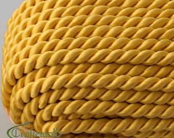 Twisted cord - 5mm - yellow (A4202) - 1 meter