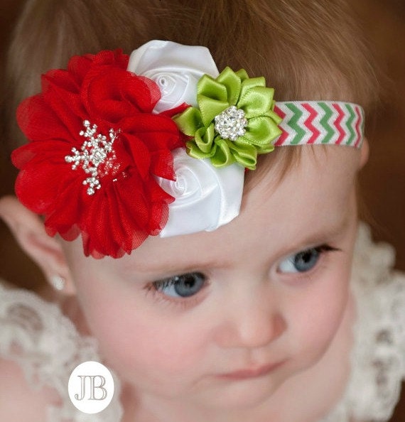 Christmas baby Headband, baby headbands,Baby Headband,newborn headband,Christmas Hair Bow, Christmas Headband, Christmas Headbands. by ThinkPinkBows