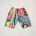 Reserved Psychedelic Print Shorts Op Art Print Cotton shorts Heavy T shirt knee length shorts Pucci Look Fabric Vintage 80s 90s FREE US SHIP