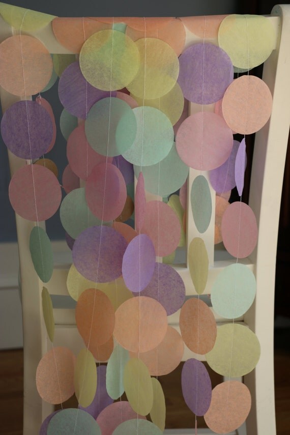 Tissue Paper Garland Photo Backdrop Wedding Backdrop Party