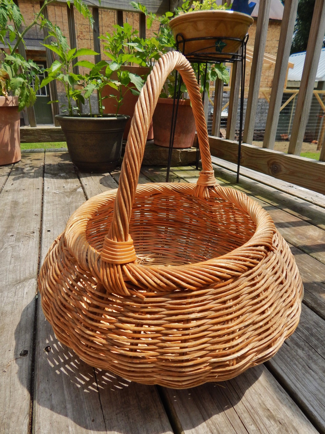 Large Wicker Gathering basket