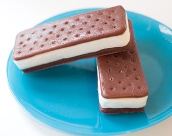 Ice Cream Sandwich Soap - Chocolate soap - Chocolate soap - bar soap