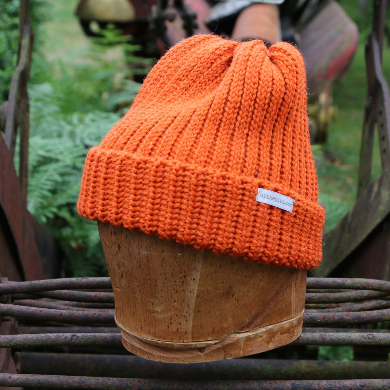 Orange wool seafarers cap hunting hat streetwear beanie