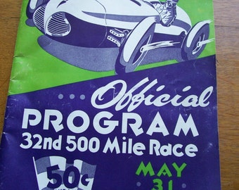 Vintage 1948 Indianapolis INDY 500 PROGRAM with Score Sheet Nice ...