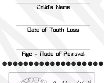 INSTANT DOWNLOAD *** Tooth Fairy Receipt for Children - DIY Tooth Fairy Magic, Payment Receipt, Fake Receipt, Fairy Magic