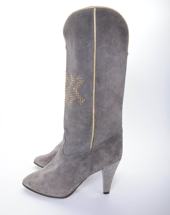 grey suede boots womens
