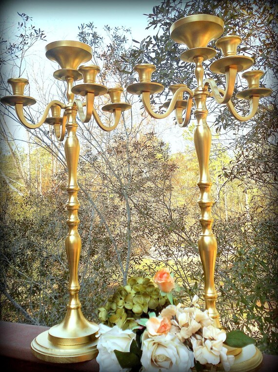 Items similar to 225" Gold Candelabra Vase Top 4 ProngOutdoor Decor