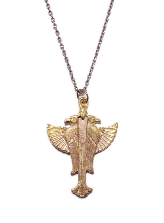 Mens Jewelry: Egyptian Horus Falcon Necklace by weareallsmith