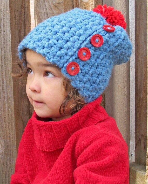 CROCHET PATTERN Button Up a slighly slouchy hat by TheHatandI