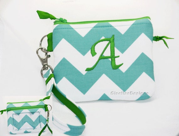 Personalized Wristlet Student Id Holder, Coin purse with zeppered ID ...