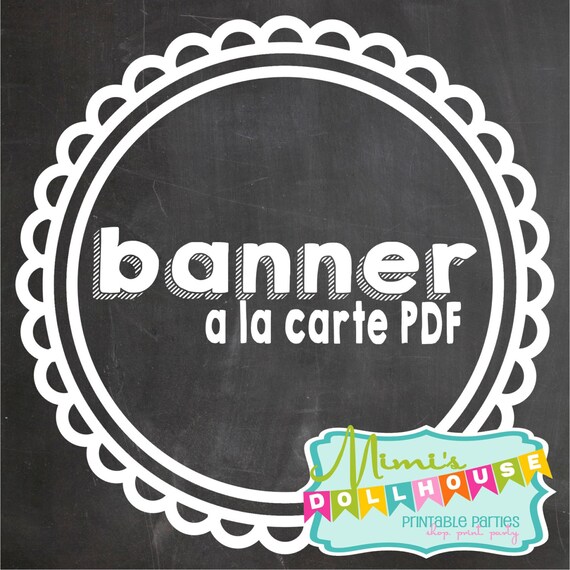 A la Carte Banner from any Mimi's Dollhouse Design PDF/JPEG Il_570xn