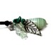 Silver Leaf Necklace - Green Amethyst Agate Malachite Fluorite Aventurine - Gemstone necklace - Botanic Nature Forest - Pagan Elvish Pendan