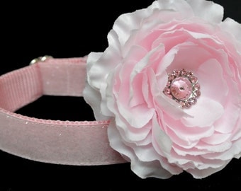 Dog Collar Flower Add-on Pink Dog Collar Flower