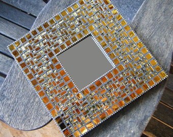 Mosaic Mirror in Gold