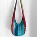 Hobo Bag, Sling Bag, Button-up Shirt, Upcycled, Stripes, Colorful, Rainbow, Hippie Purse, Cross Body Bag