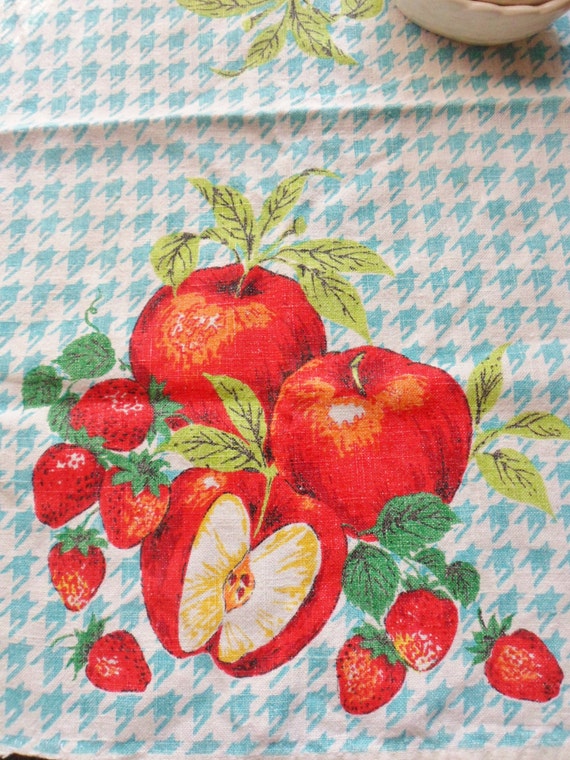 Red Apple Dish Towel Kitchen Towel with Red by MountainThyme1