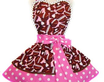 Chocolate Cupcake Apron Retro Apron