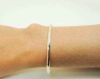 14 Karat Gold Cuff - Real 14K Gold Half Round Cuff - Pure 14 Karat Gold Elegant Cuff - Sold Gold Bracelet