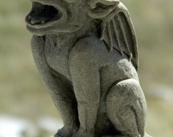 Babygoyle- gargoyle sculpture- gothic architectural ornament- Cast Shadows Studio- Richard Chalifour