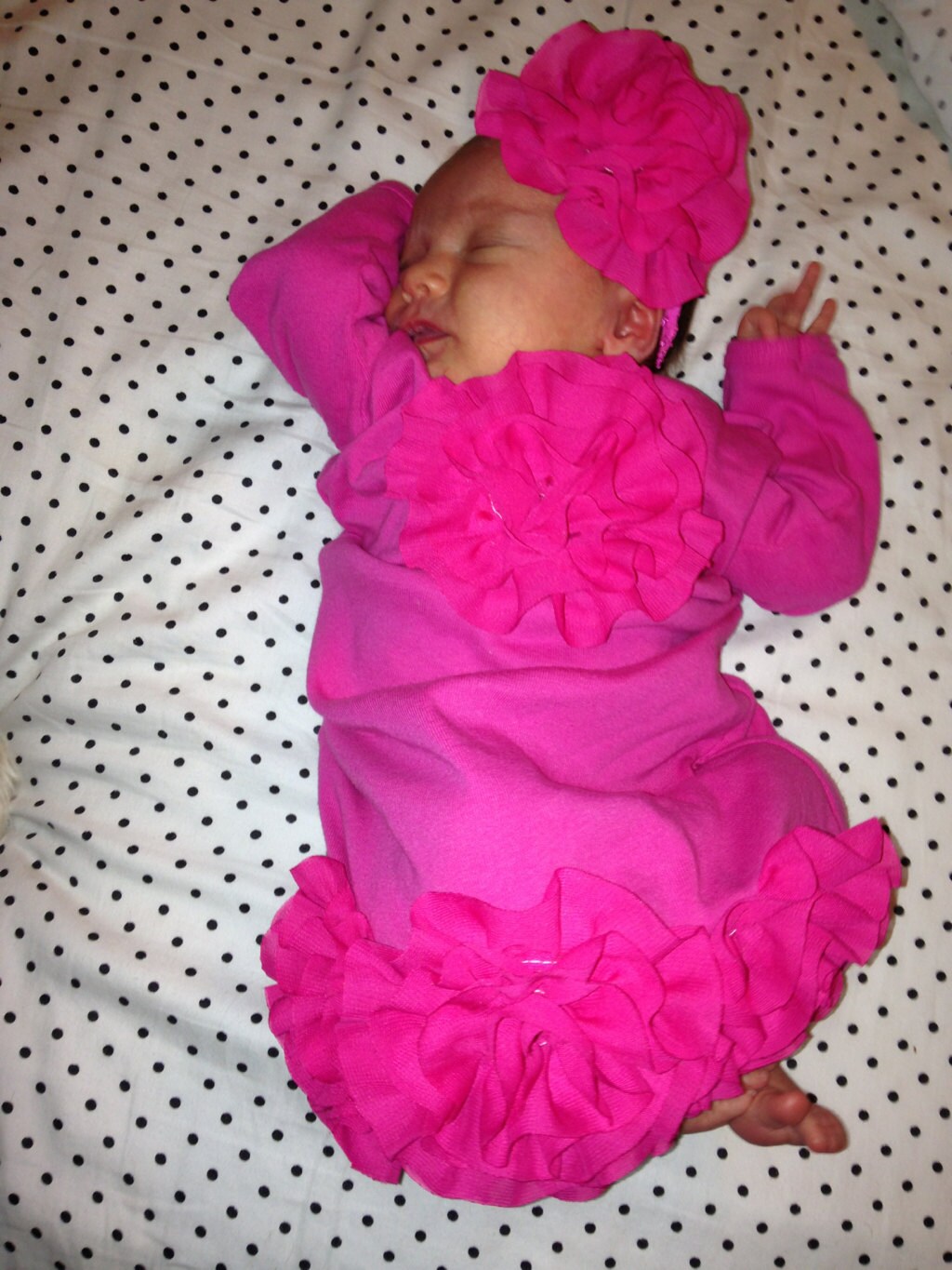 pink newborn gown