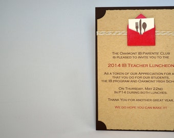10 Elegant Customized Kraft Dinner Invitations