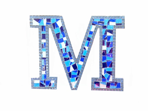 Nursery Letter Mosaic Wall Art Initial Wall by GreenStreetMosaics