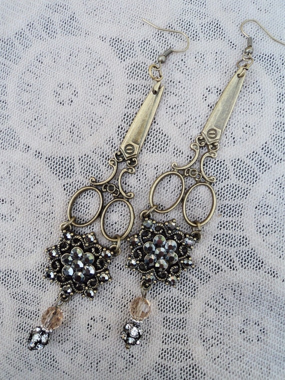 Items similar to Extreme Elegance Large Bronze and Rhinestone Hair