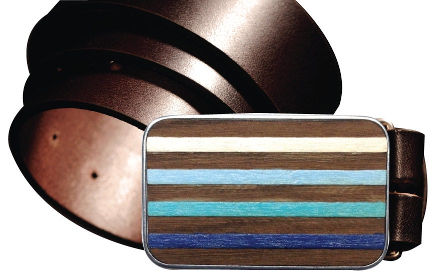 INTERCHANGEABLE belt buckle Ombre Striped buckle