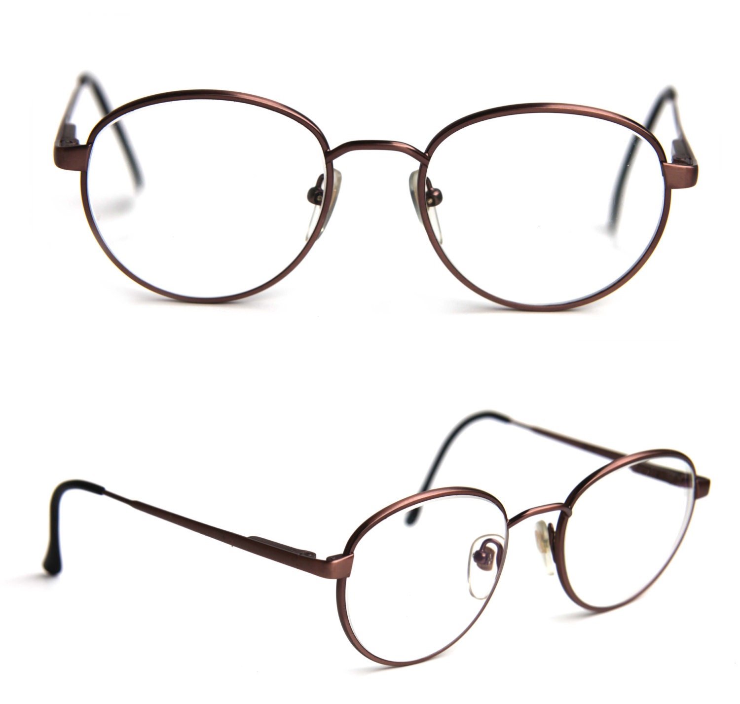 Round Copper Steampunk Wire Rim Eye Glasses For Men Or Women