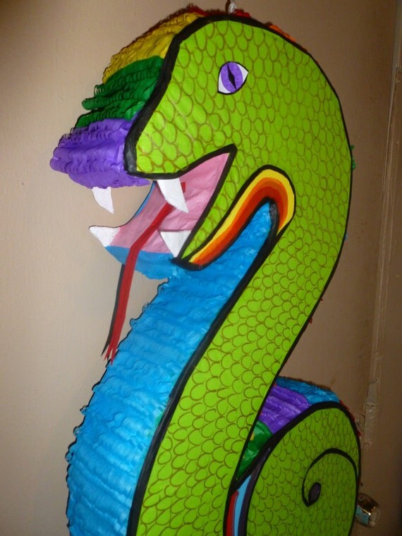 Rainbow Snake Pinata by pinatarte1 on Etsy