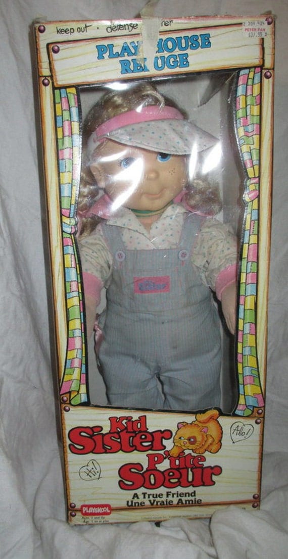 1980s Playskool Kid Sister Doll in Original Box Unplayed