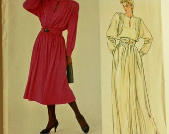 Dress by Christian Dior - 1980's - Vogue Paris Original Pattern 1010 Uncut Size 8 Bust 31.5"