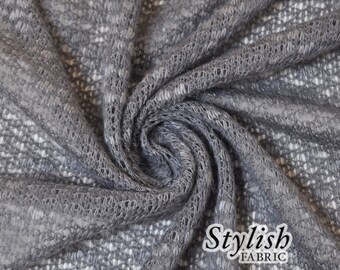 Gray Shell Sweater Knit Fabric - 1 Yard Style 6015