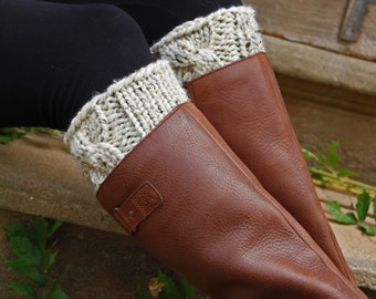 Boot Cuff Knitting Pattern - PATIENCE - a set of instructions to knit the boot cuffs - Digital Download