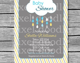 Popular items for rain baby shower on Etsy