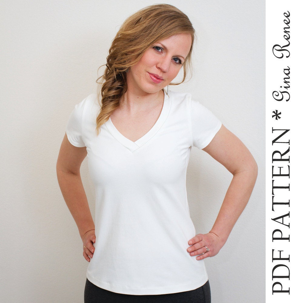Womens short long sleeve shirt pattern tee shirt pattern 