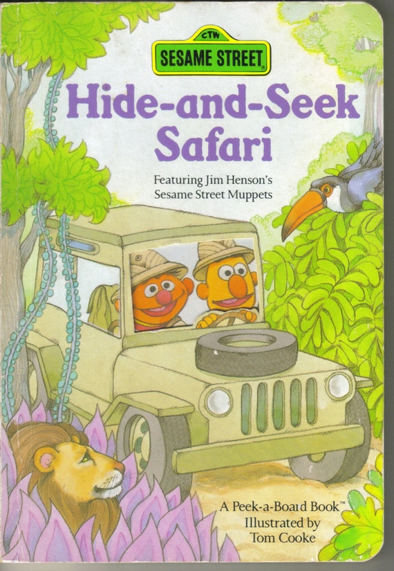 Vintage Sesame Street Hide And Seek Safari Peek By Shopherevintage