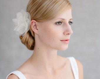 Bridal Silk Flower, Wedding Hair Flower, Headpiece - "Cara"