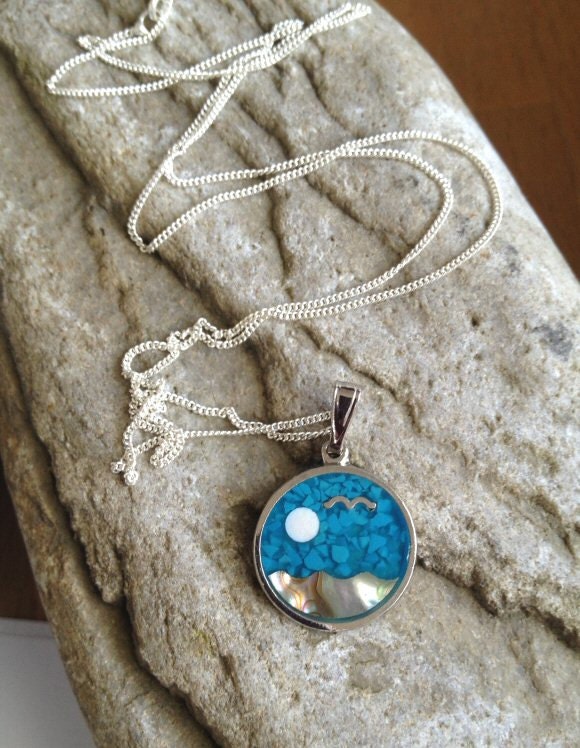 Vintage Sterling Silver Turquoise Disc Necklace – Haute Juice