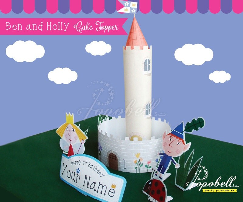Ben and Holly Cake Topper Printable. Ben and Holly's Ben and Holly Cake Topper Printable. Ben and Holly's