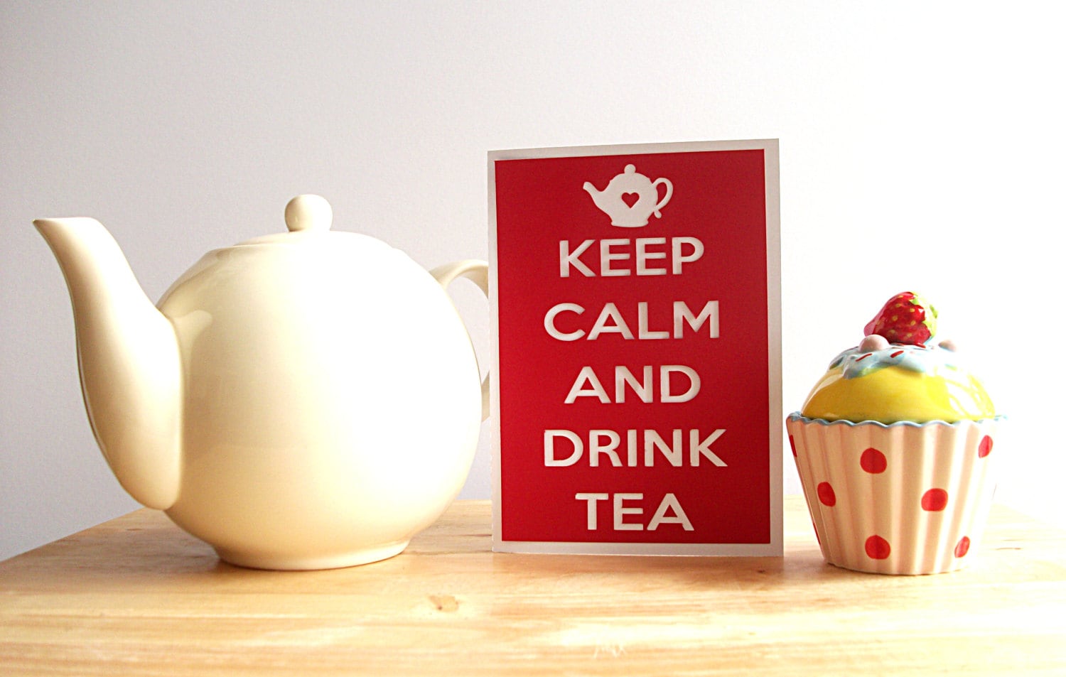 Keep Calm Cards Keep Calm and Drink Tea Paper Cut Card