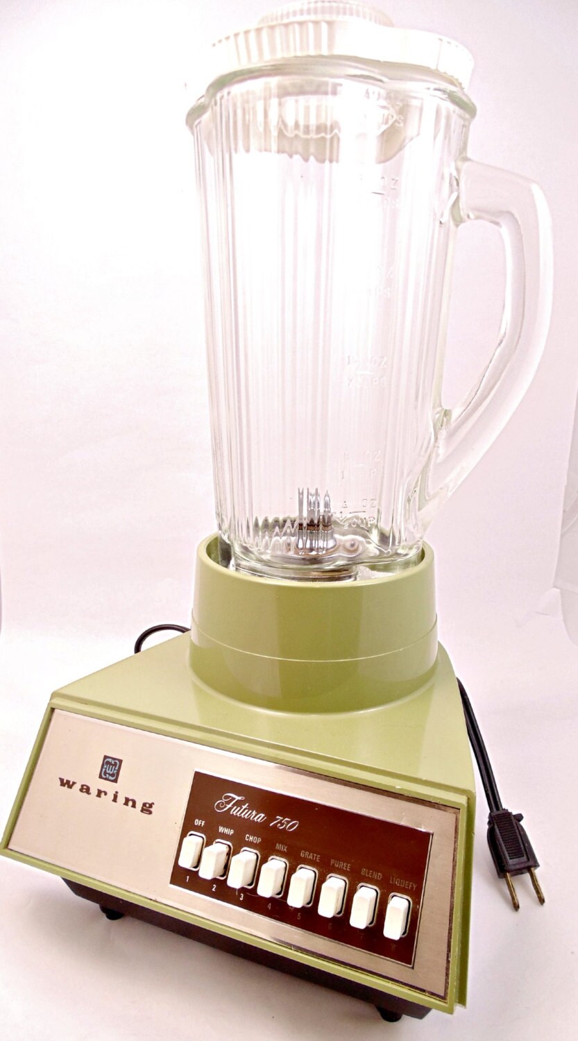 Vintage Blender Waring Futura 750 Avacado Green Smoothie