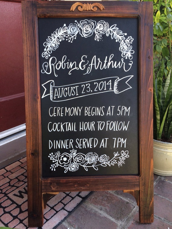 Chalkboard Easel/Wedding Chalkboard/Chalkboard by