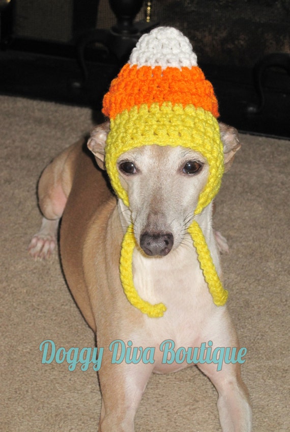 Items similar to Candy Corn Dog Hat Costume Halloween hat for cat or dog made to order on Etsy