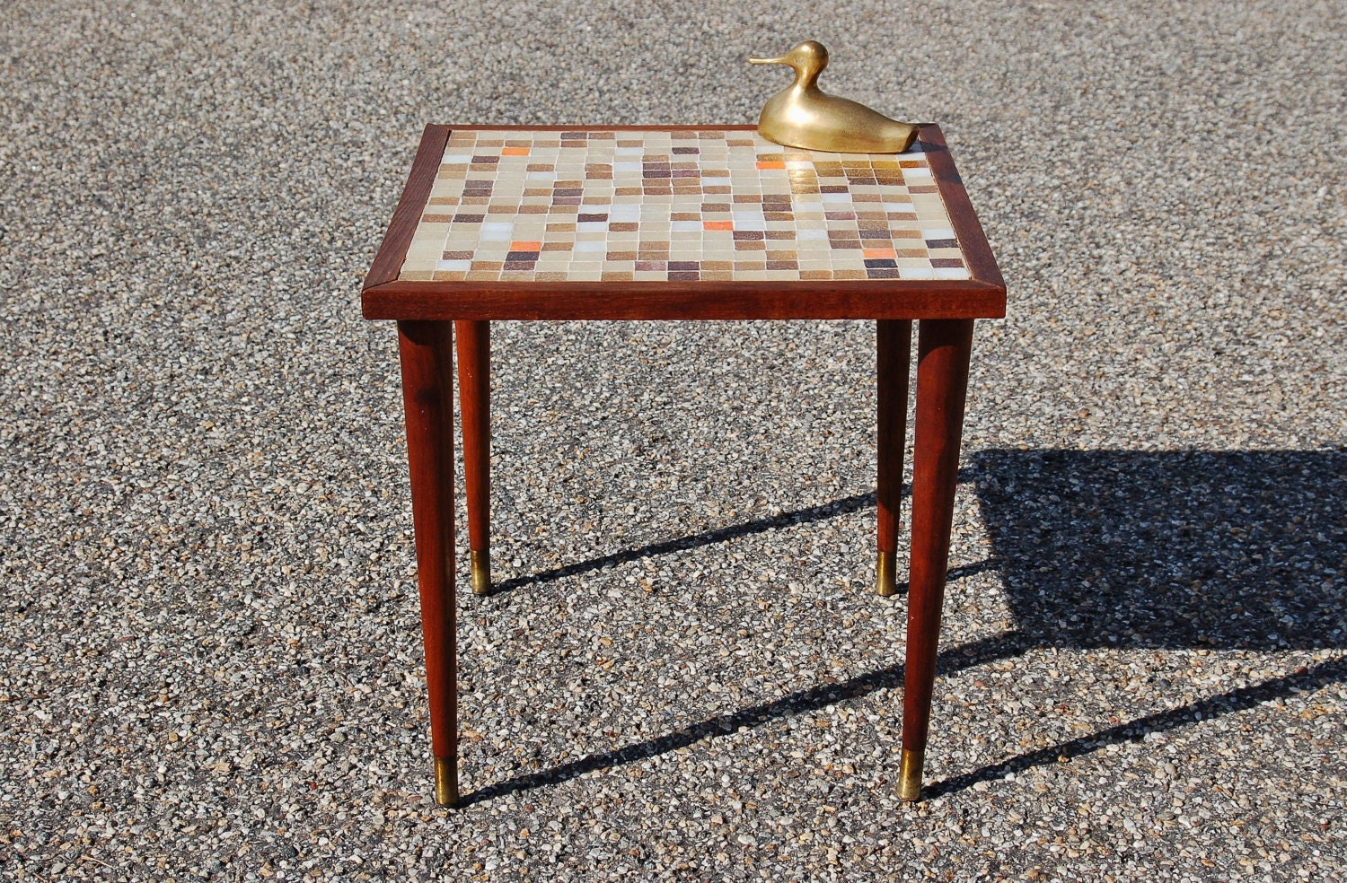 Mid Century Tile Top Table Mid Century Modern Mosaic Tile