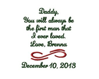 FATHER Of The BRIDE Handkerchief Hanky Hankie - You Will Always Be The First Man I Ever Loved - FoB - Dad