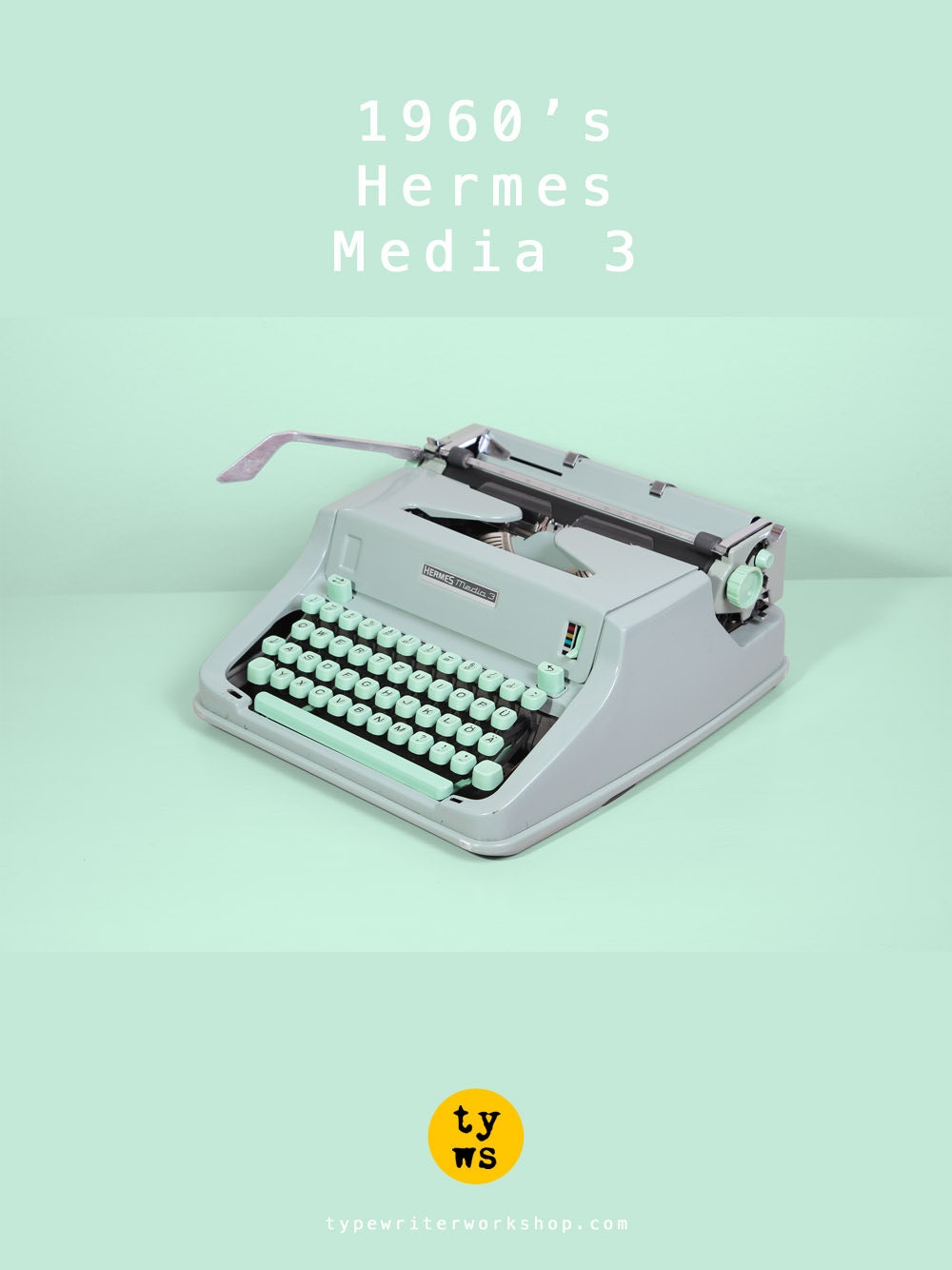 1967 Hermes Media 3 Typewriter. Restored and in by